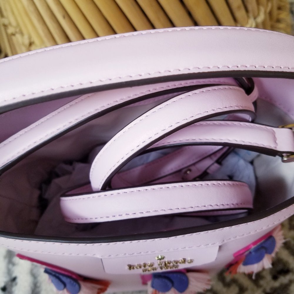 Kate Spade Pippa Flock Party Small Bucket Bag - Picture 4 of 9